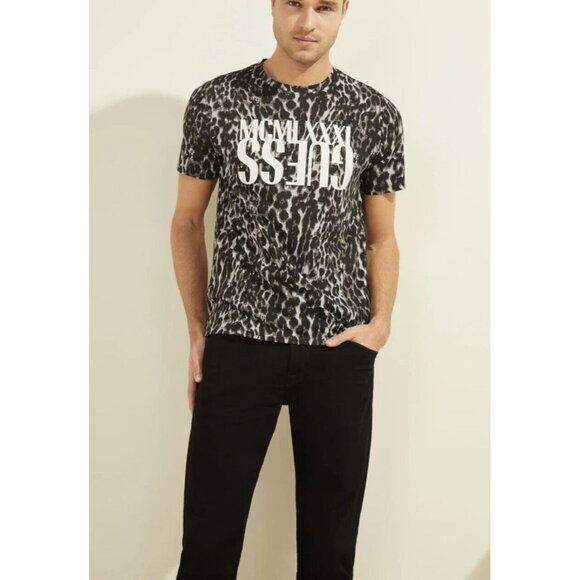 Guess Men’s Animal Logo T-Shirt Short Sleeves Size M - Picture 1 of 3